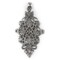 The Bead Chest Silver Ethiopian Coptic Cross Pendant, African Abyssinian Design, Orthodox Christian Pendant for Jewelry